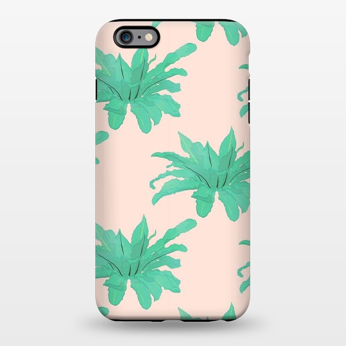 iPhone 6/6s plus StrongFit Pretty Watercolor Pink Peach Floral Girly Design by InovArts