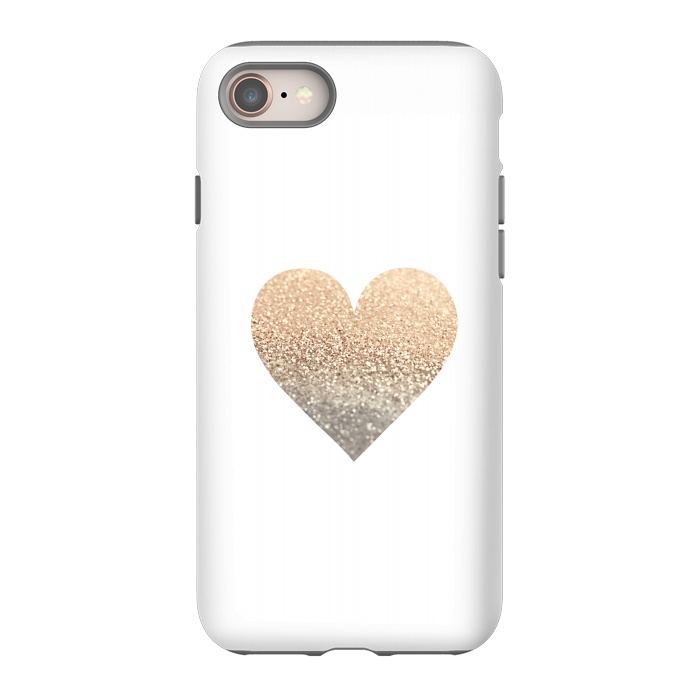 iPhone SE StrongFit Gatsby Gold Heart by Monika Strigel