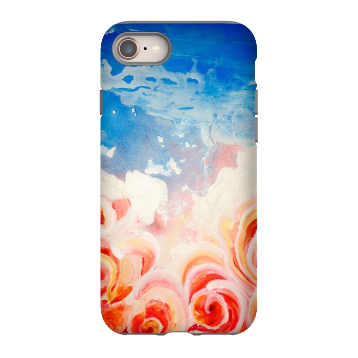 iPhone SE StrongFit Peachy Roses by ANoelleJay