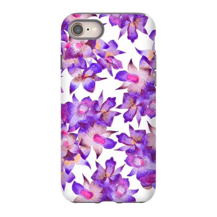 iPhone SE StrongFit Vintage Floral Violet by Amaya Brydon