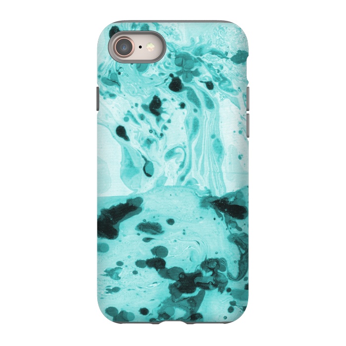 iPhone SE StrongFit Turquoise Marble by Laura Grant