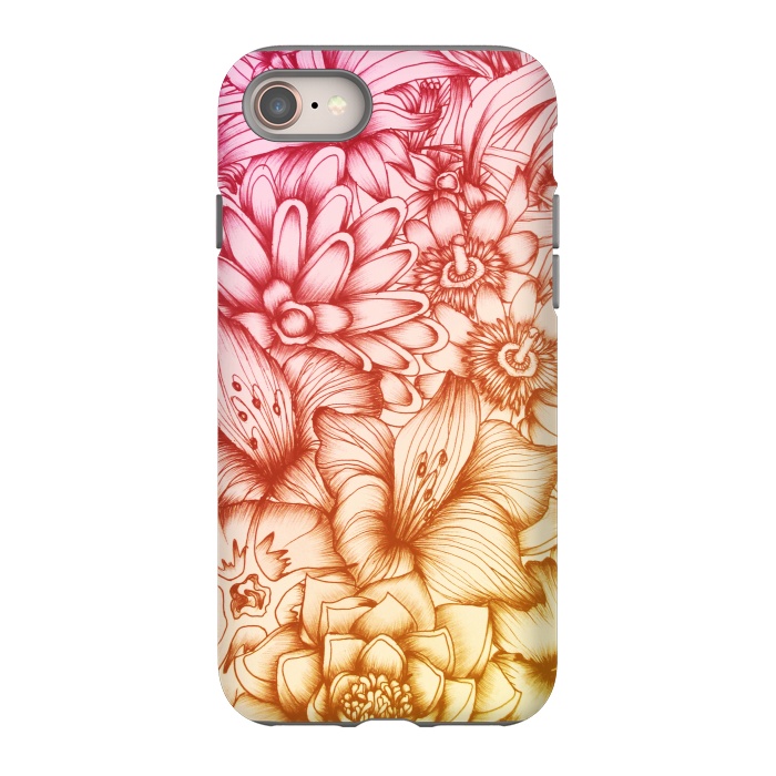 iPhone SE StrongFit Tropical Flowers by ECMazur 