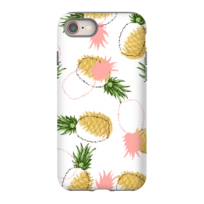 iPhone SE StrongFit Pineapples & Pine Cones by Uma Prabhakar Gokhale