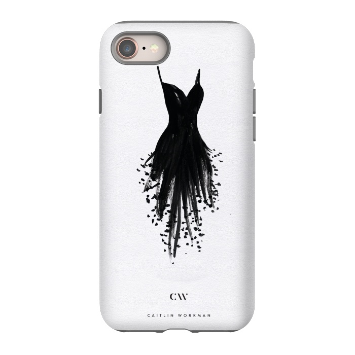 iPhone SE StrongFit Little Black Fringe Dress by Caitlin Workman