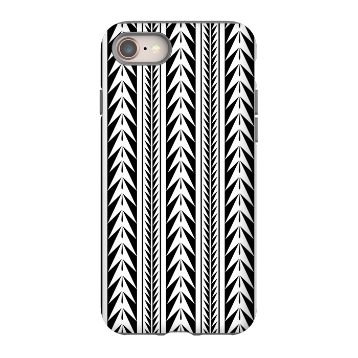 iPhone SE StrongFit Edgy Black Stripes by Caitlin Workman