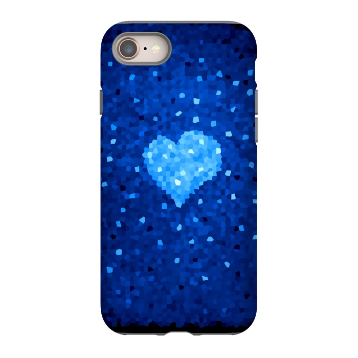 iPhone SE StrongFit Winter Blue Crystal Heart by Boriana Giormova