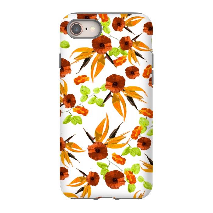 iPhone SE StrongFit Orange Poppy Star by Zala Farah