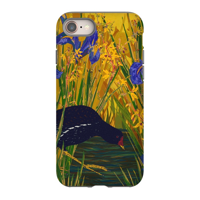 iPhone SE StrongFit Moorhen and Iris by Lotti Brown