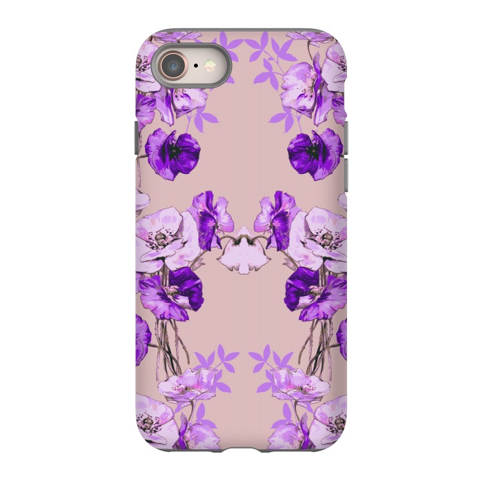 iPhone SE StrongFit Dramatic Florals (Purple) by Zala Farah