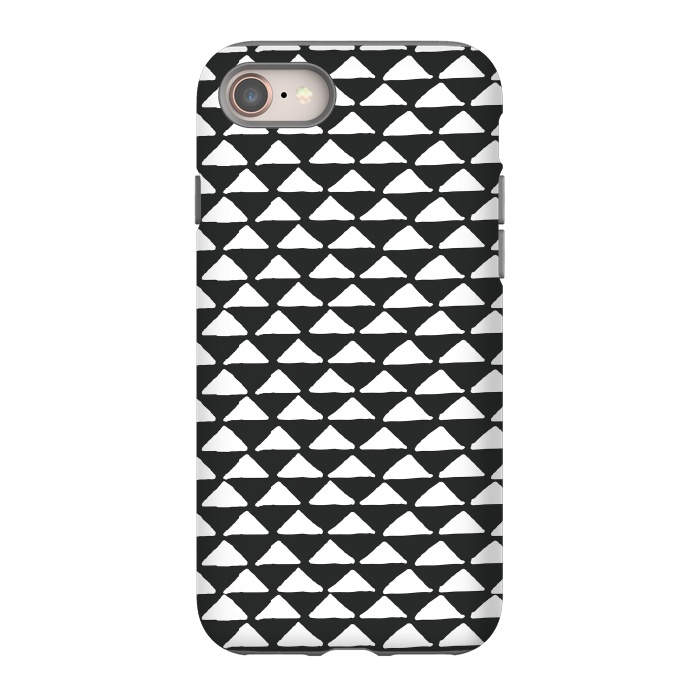 iPhone SE StrongFit Triangle pattern seamless black and white by Jelena Obradovic