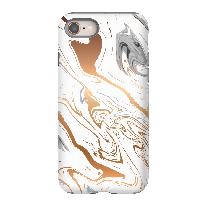 iPhone SE StrongFit Liquid Golden Marble 007 by Jelena Obradovic