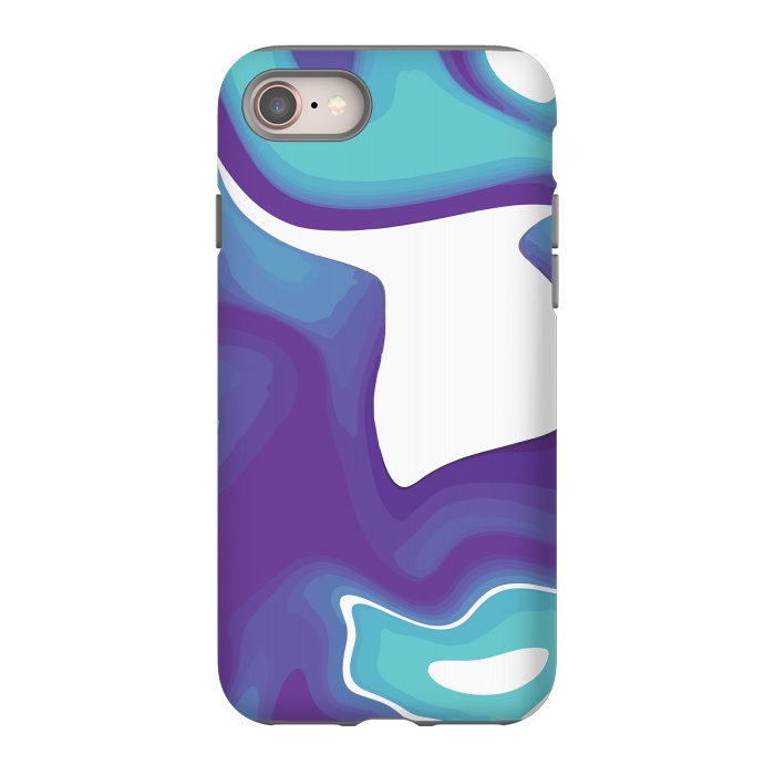 iPhone SE StrongFit Liquid Marble Purple Shades 010 by Jelena Obradovic