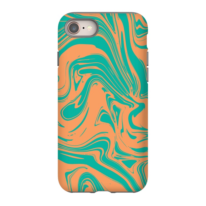iPhone SE StrongFit Liquid marble texture design 034 by Jelena Obradovic