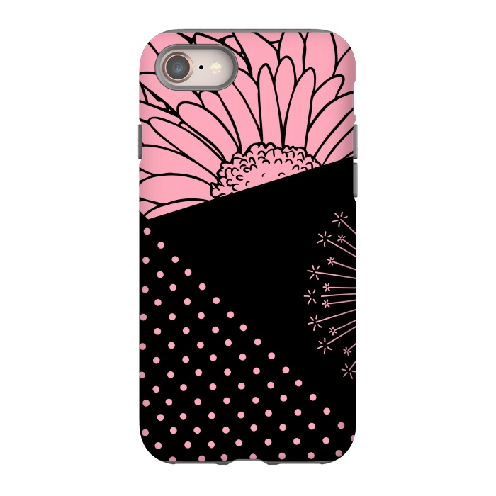 iPhone SE StrongFit pink floral pattern by MALLIKA