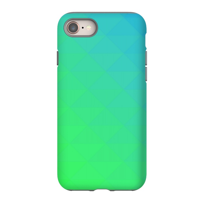 iPhone SE StrongFit blue green triangle pattern by MALLIKA