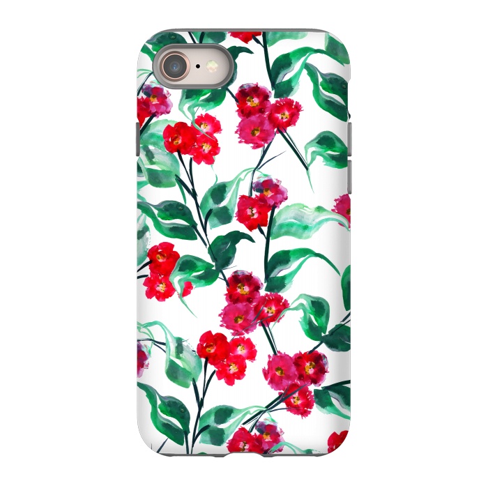 iPhone SE StrongFit Tropical Watercolor Flower Pattern VII by Bledi