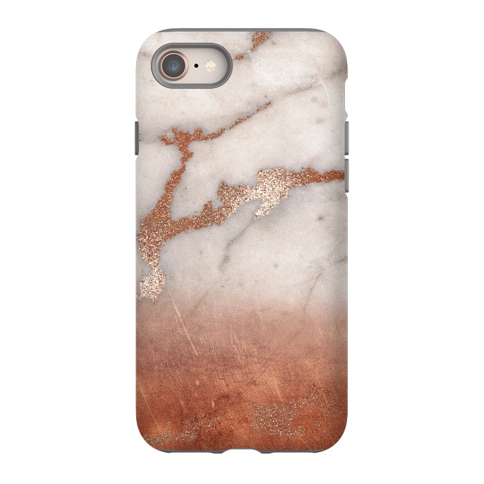 iPhone SE StrongFit Copper Trendy Veined Marble by  Utart