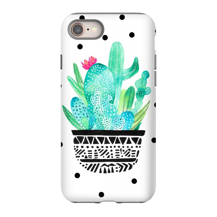 iPhone SE StrongFit Pot Me A Cacti! Dots by Amaya Brydon