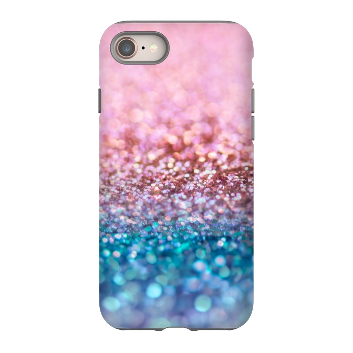 iPhone SE StrongFit Teal and Rose Gold Glitter Dance by  Utart