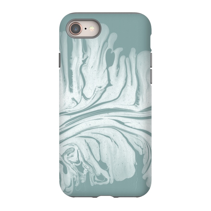 iPhone SE StrongFit Teal Liquid Paint by Andrea Haase