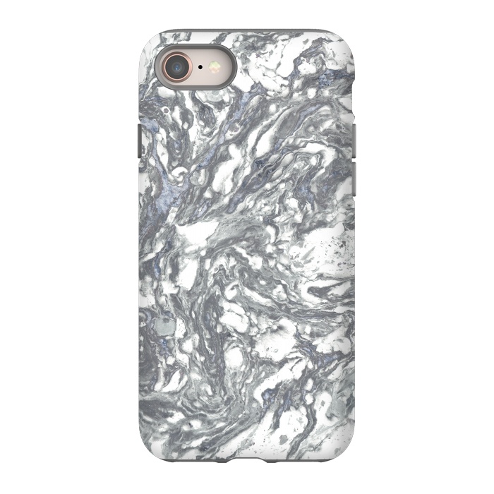 iPhone SE StrongFit Grey Blue Marble by Andrea Haase