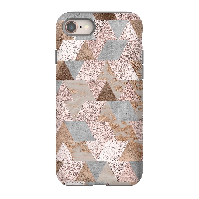 iPhone SE StrongFit Rose Gold and Copper Triangle Pattern by  Utart