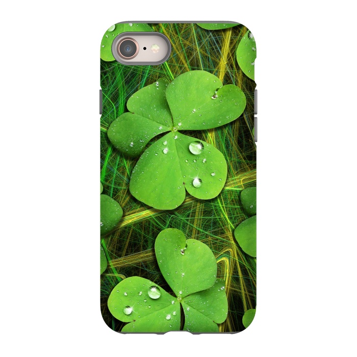 iPhone SE StrongFit Shamrocks St Patrick with Dew Drops by BluedarkArt