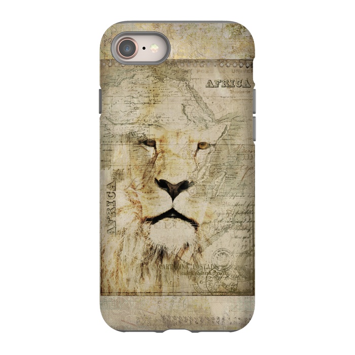 iPhone SE StrongFit Lion King Of Africa Collage by Andrea Haase