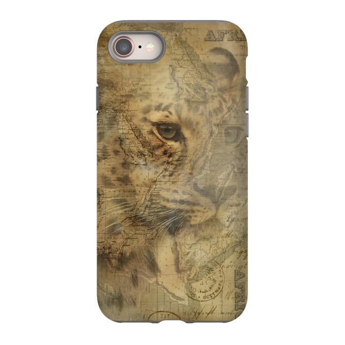 iPhone SE StrongFit Cheetah Vintage Style by Andrea Haase