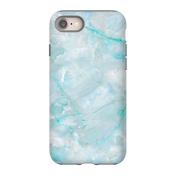 iPhone SE StrongFit Light Blue Veined Agate by  Utart