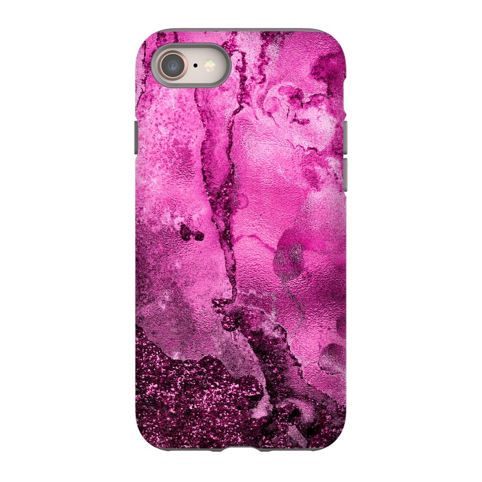 iPhone SE StrongFit Purple and Pink Glittering Ink Marble by  Utart