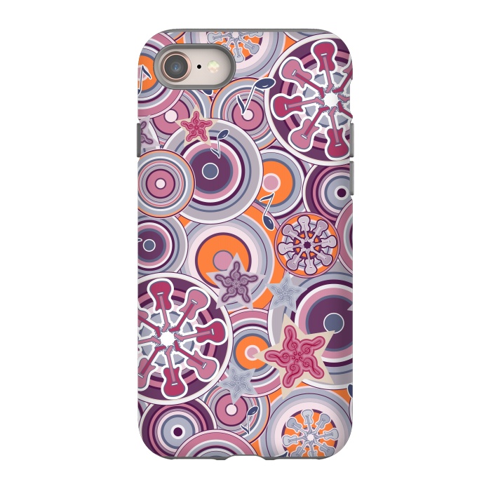 iPhone SE StrongFit Glam Boho Rock in Purple and Orange by Paula Ohreen