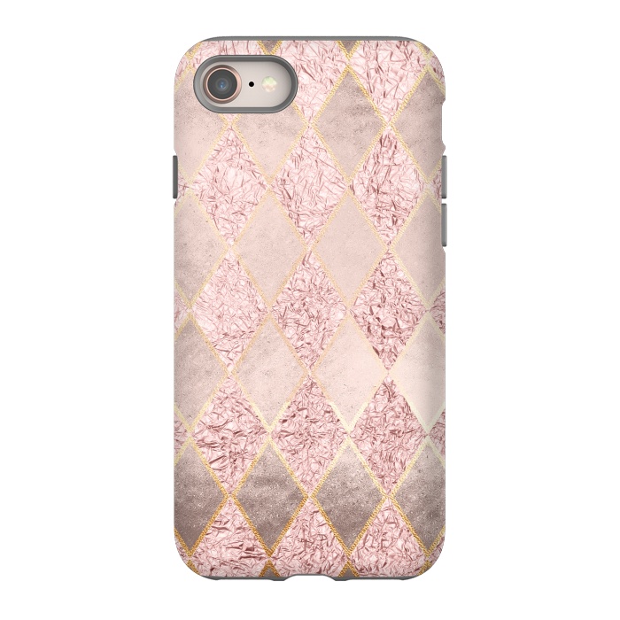 iPhone SE StrongFit Rose Gold Glitter Argyle by  Utart