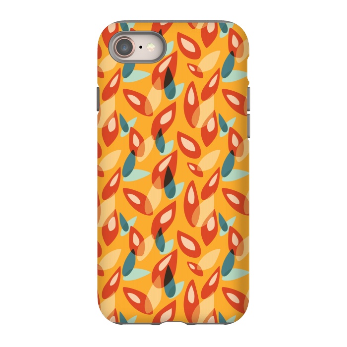 iPhone SE StrongFit Orange Blue Yellow Abstract Autumn Leaves Pattern by Boriana Giormova