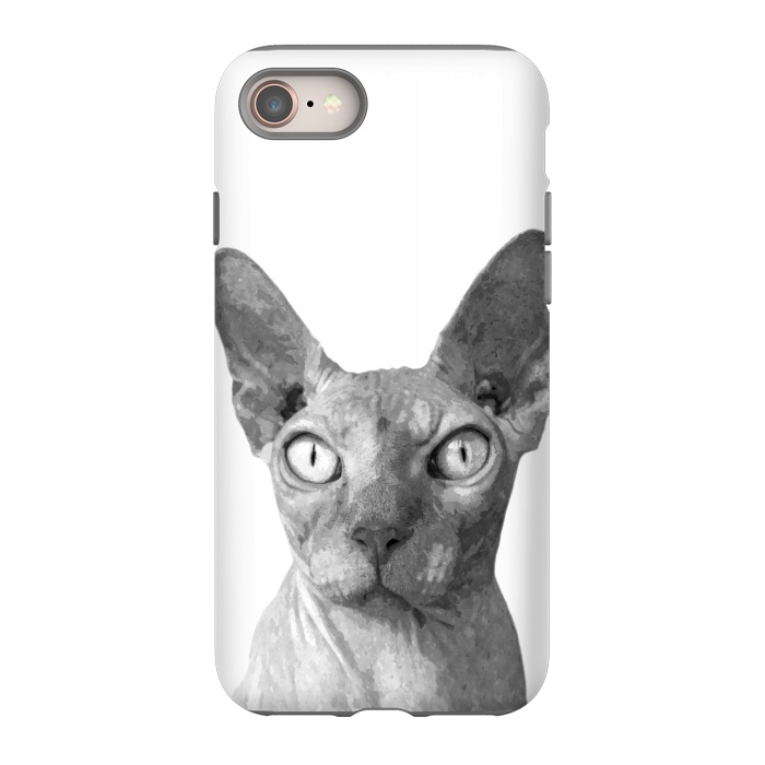 iPhone SE StrongFit Black and White Sphynx by Alemi