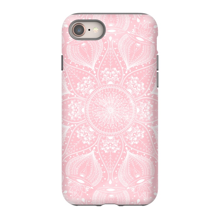 iPhone SE StrongFit Elegant white mandala design by InovArts