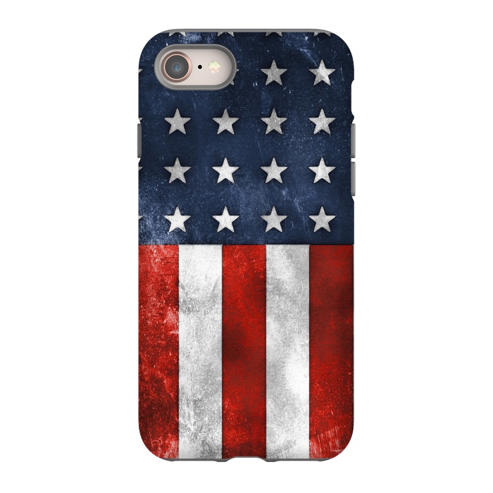 iPhone SE StrongFit Grunge Style American Flag by Andrea Haase