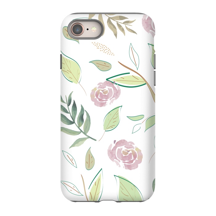 iPhone SE StrongFit Festive Watercolor Flowers 3 by Bledi