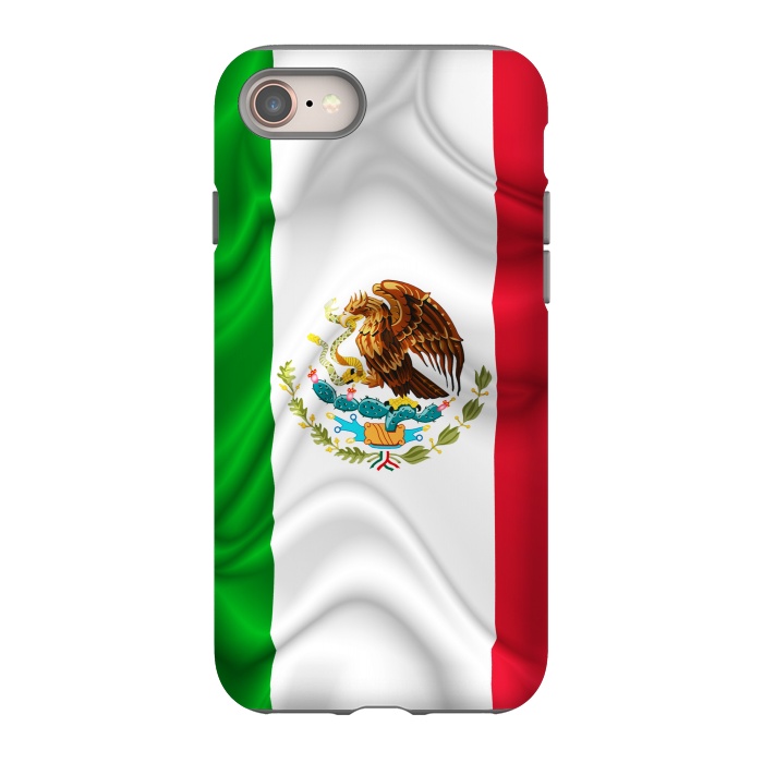 iPhone SE StrongFit  Mexico Waving Silk Flag by BluedarkArt