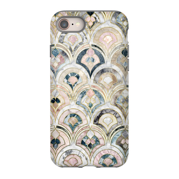 iPhone SE StrongFit Art Deco Marble Tiles in Soft Pastels by Micklyn Le Feuvre