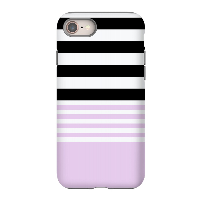 iPhone SE StrongFit pink black stripes by Vincent Patrick Trinidad