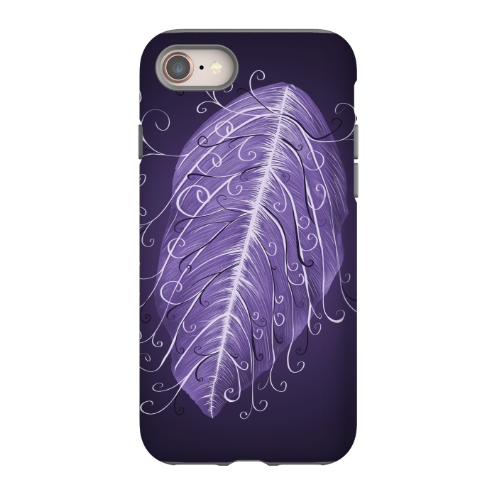 iPhone SE StrongFit Violet Swirly Leaf by Boriana Giormova