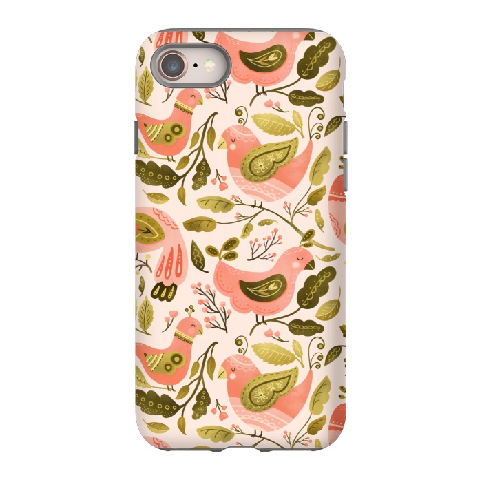 iPhone SE StrongFit Peachy Keen Birds by Noonday Design