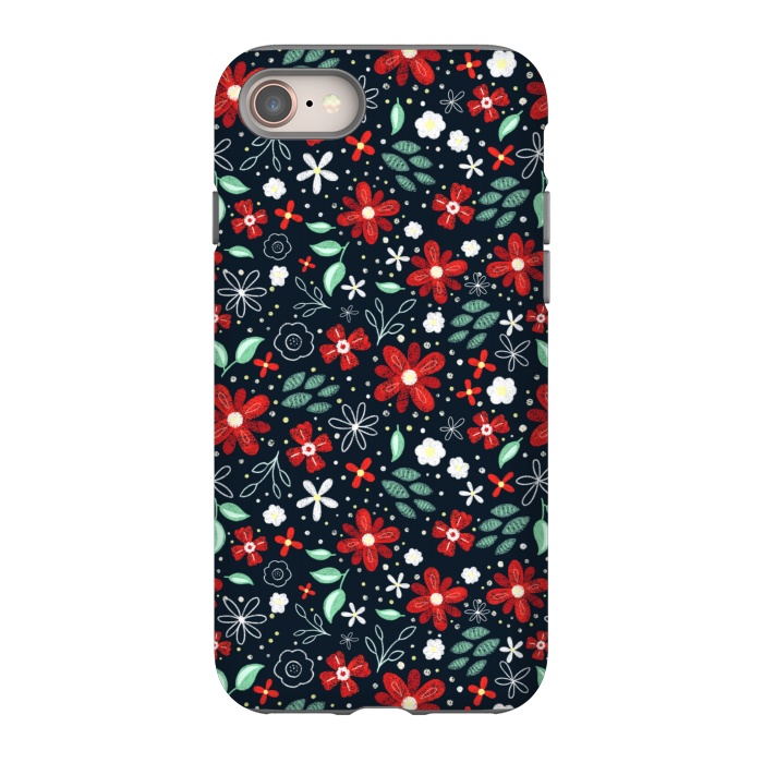 iPhone SE StrongFit Little Christmas Flowers by Noonday Design