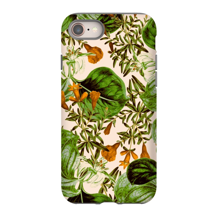 iPhone SE StrongFit Orange Floral Botanic by Zala Farah