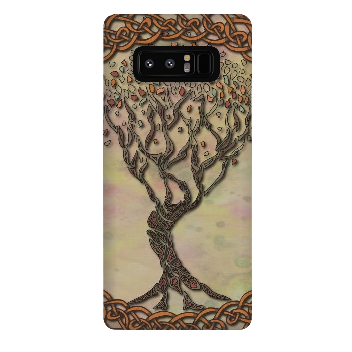 Galaxy Note 8 StrongFit Celtic Tree of Life II by Lotti Brown