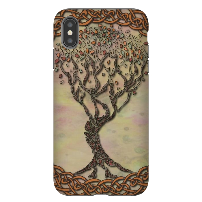 iPhone Xs Max StrongFit Celtic Tree of Life II by Lotti Brown