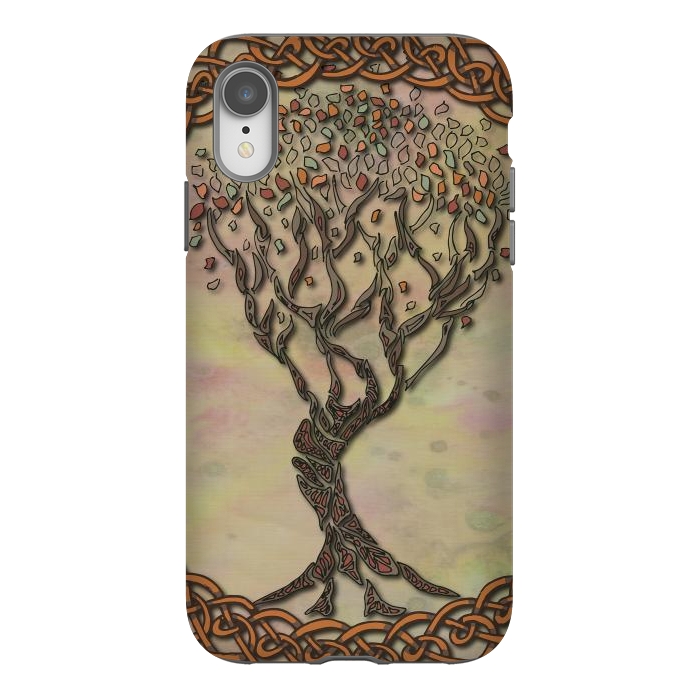 iPhone Xr StrongFit Celtic Tree of Life II by Lotti Brown