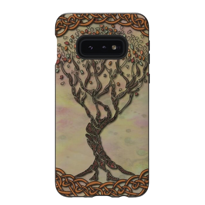 Galaxy S10e StrongFit Celtic Tree of Life II by Lotti Brown