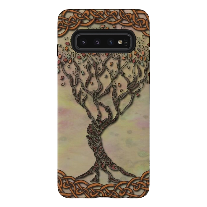 Galaxy S10 StrongFit Celtic Tree of Life II by Lotti Brown